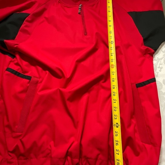 Easton Size mens XL red 1/4 zip practice training baseball pullover shirt Jersey - Picture 6 of 10